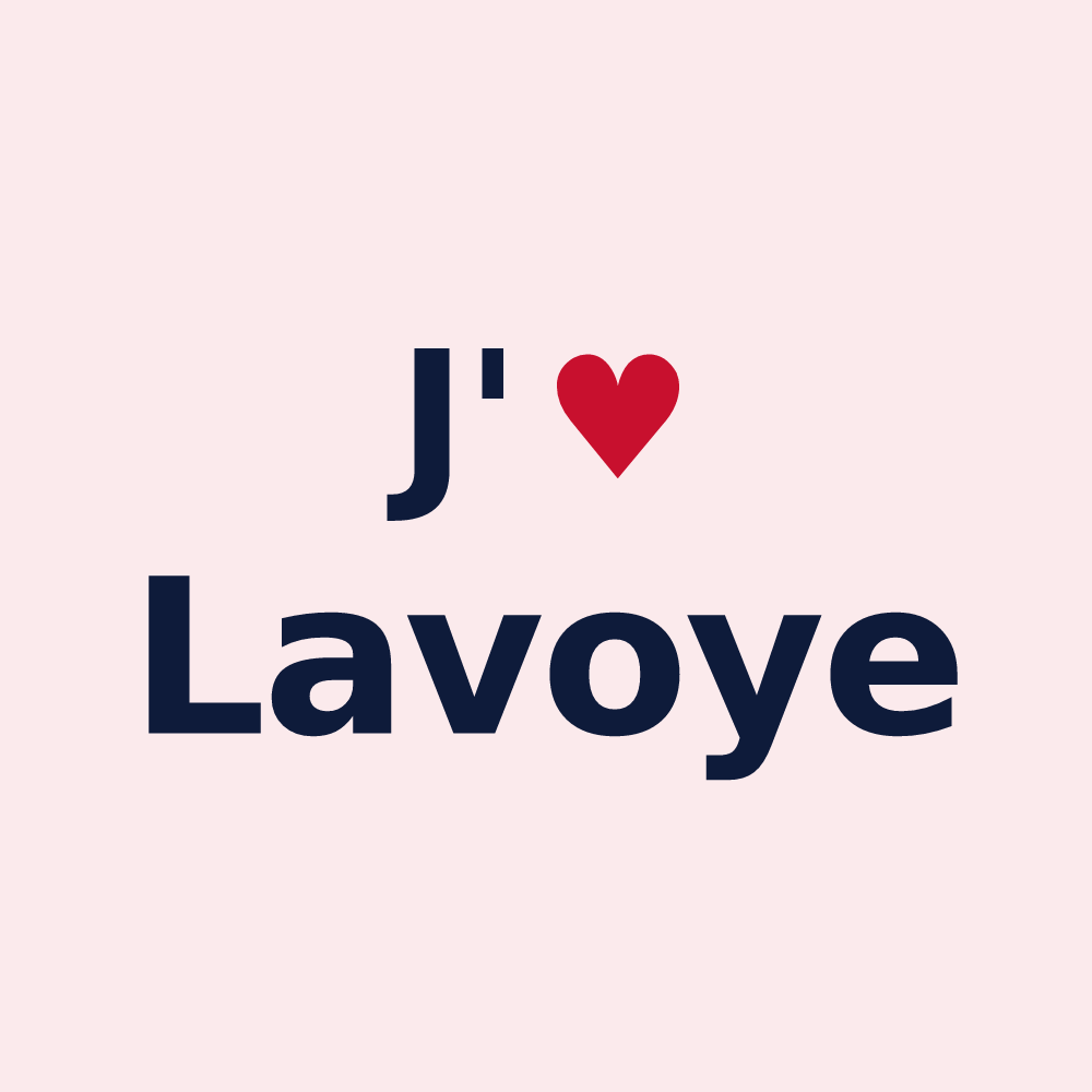 Magnet personnalisé Lavoye — design J'aime Lavoye