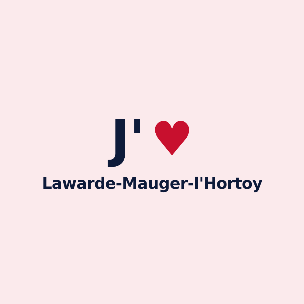 Magnet personnalisé Lawarde-Mauger-l'Hortoy — design J'aime Lawarde-Mauger-l'Hortoy
