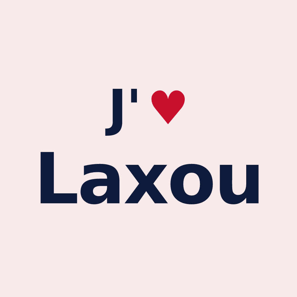 Magnet personnalisé Laxou — design J'aime Laxou