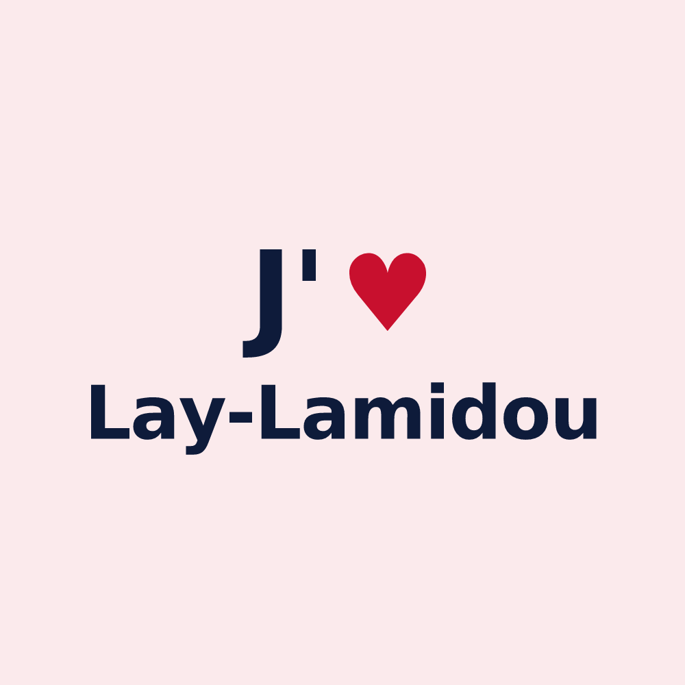 Magnet personnalisé Lay-Lamidou — design J'aime Lay-Lamidou