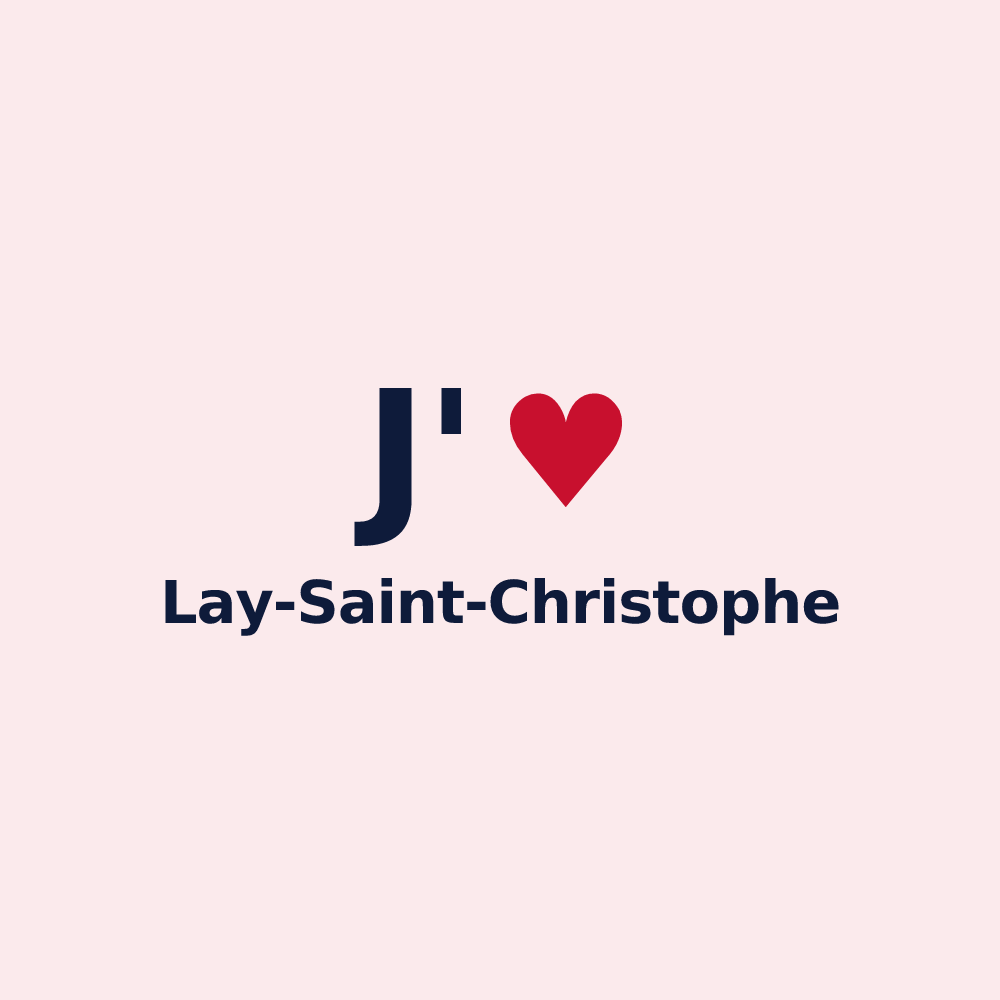 Magnet personnalisé Lay-Saint-Christophe — design J'aime Lay-Saint-Christophe
