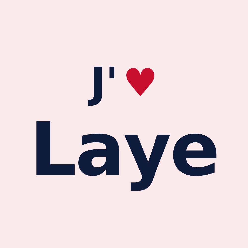 Magnet personnalisé Laye — design J'aime Laye