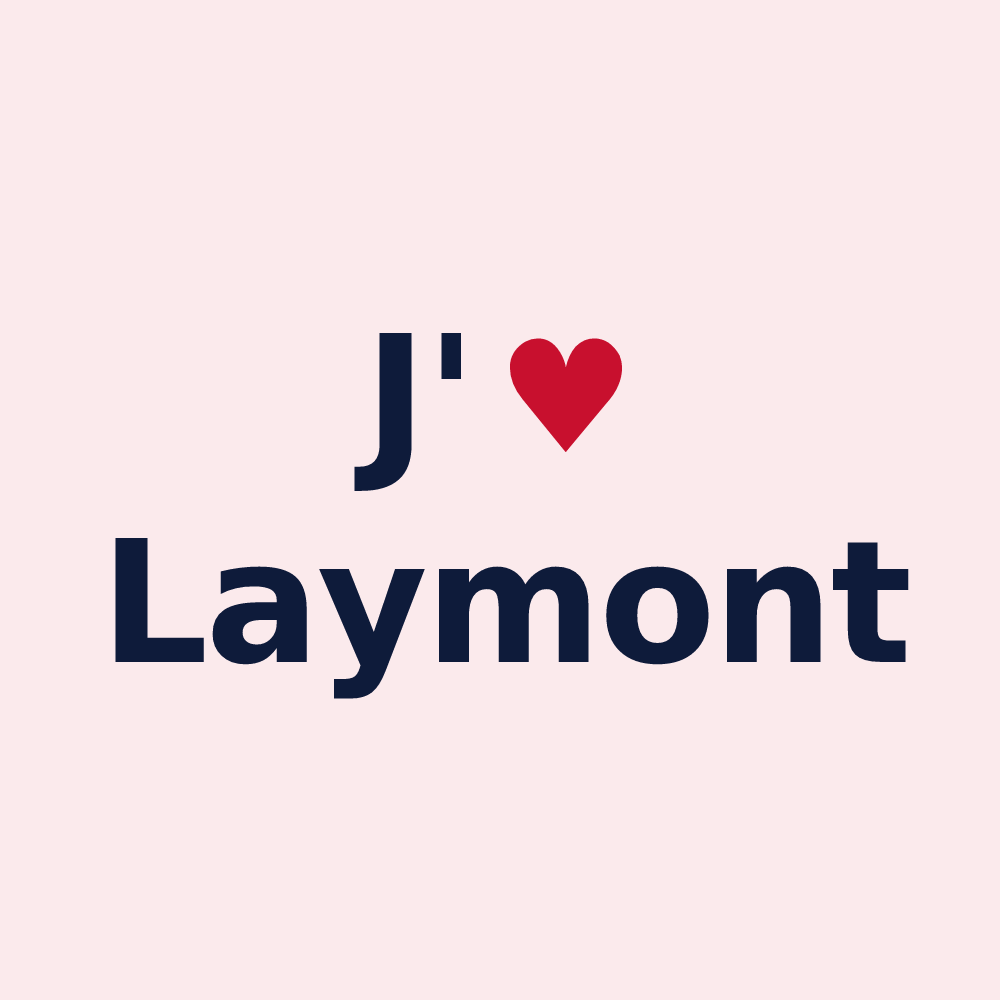 Magnet personnalisé Laymont — design J'aime Laymont