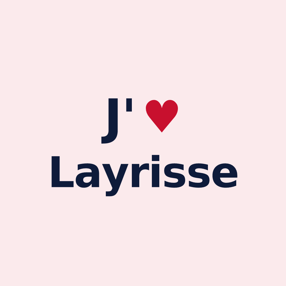 Magnet personnalisé Layrisse — design J'aime Layrisse