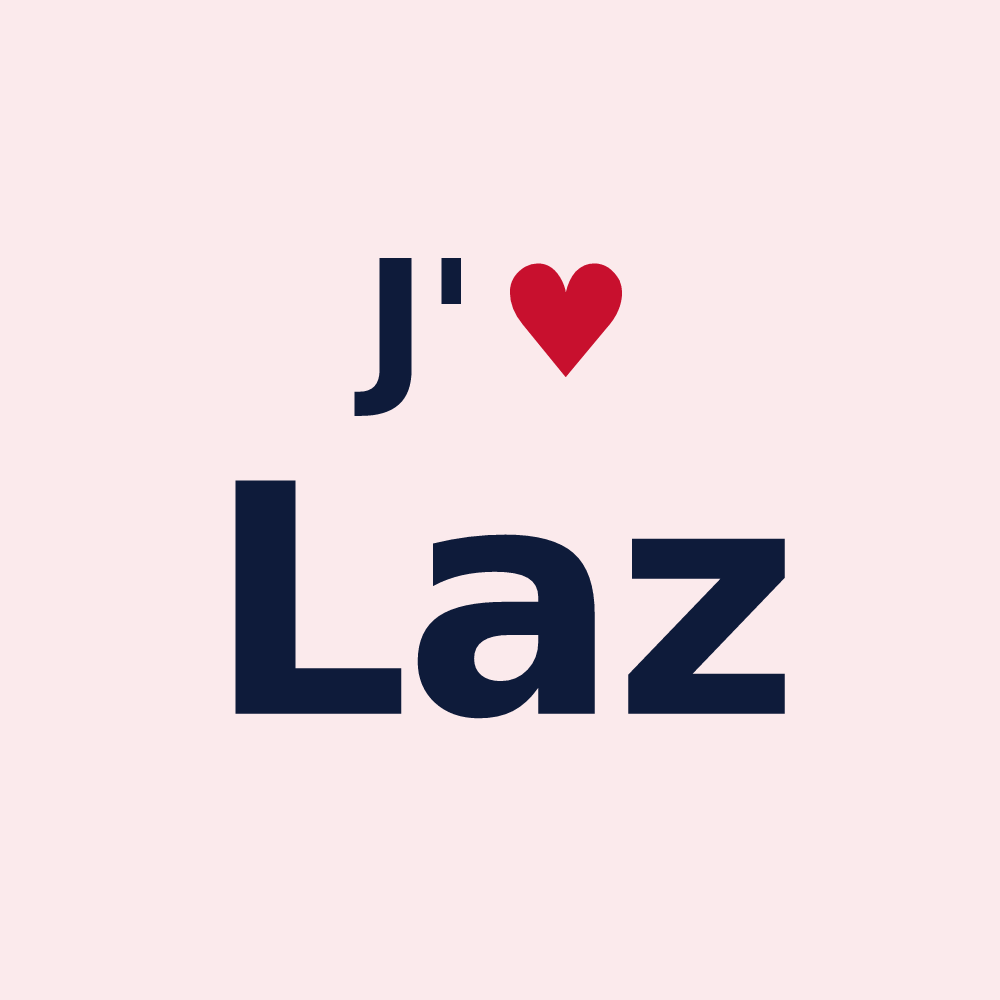Magnet personnalisé Laz — design J'aime Laz