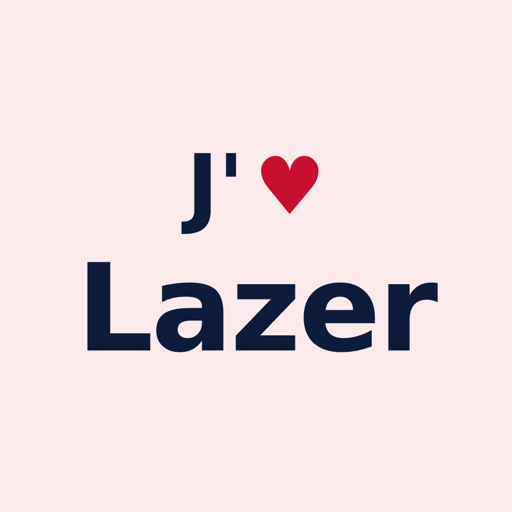 Magnet personnalisé Lazer — design J'aime Lazer