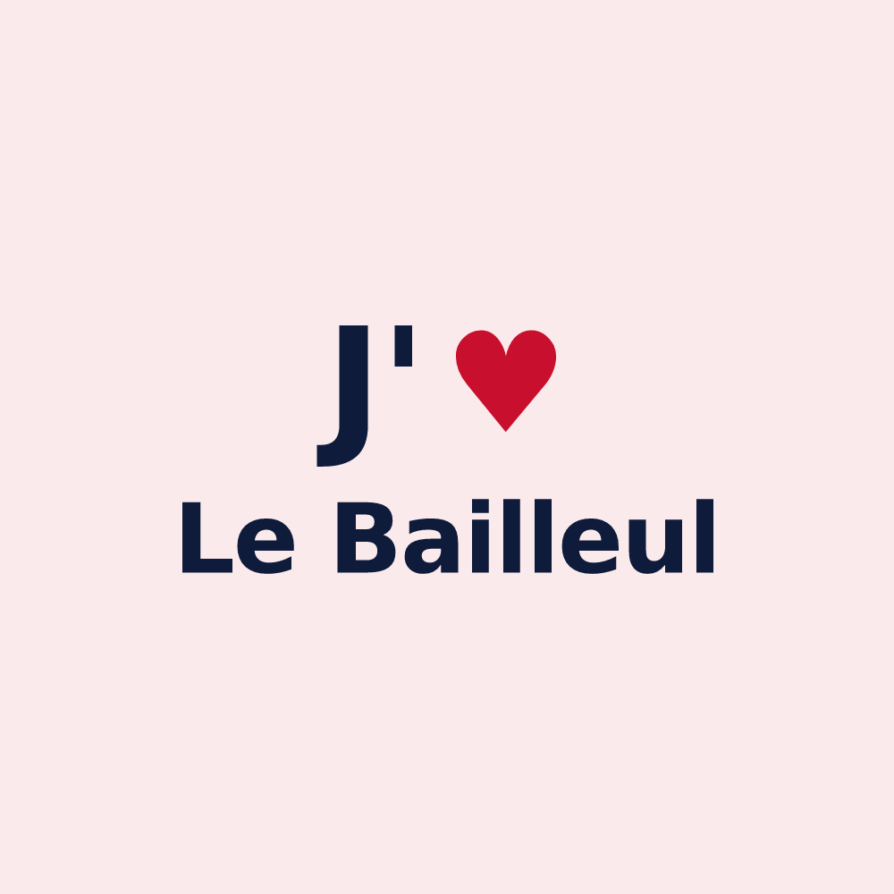 Magnet personnalisé Le Bailleul — design J'aime Le Bailleul