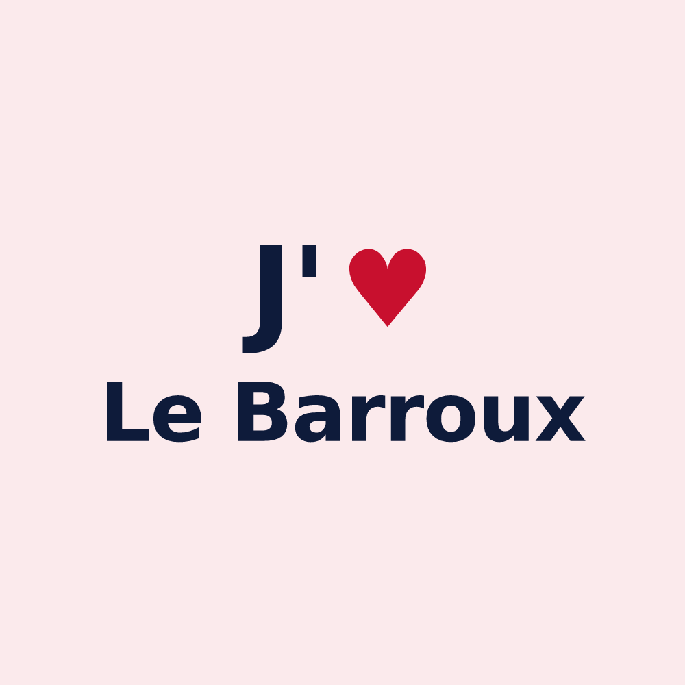 Magnet personnalisé Le Barroux — design « J'aime Le Barroux » imprimé sur le magnet
