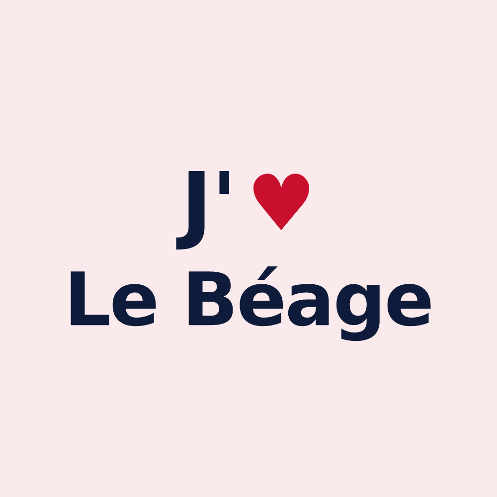 Magnet personnalisé Le Béage — design J'aime Le Béage