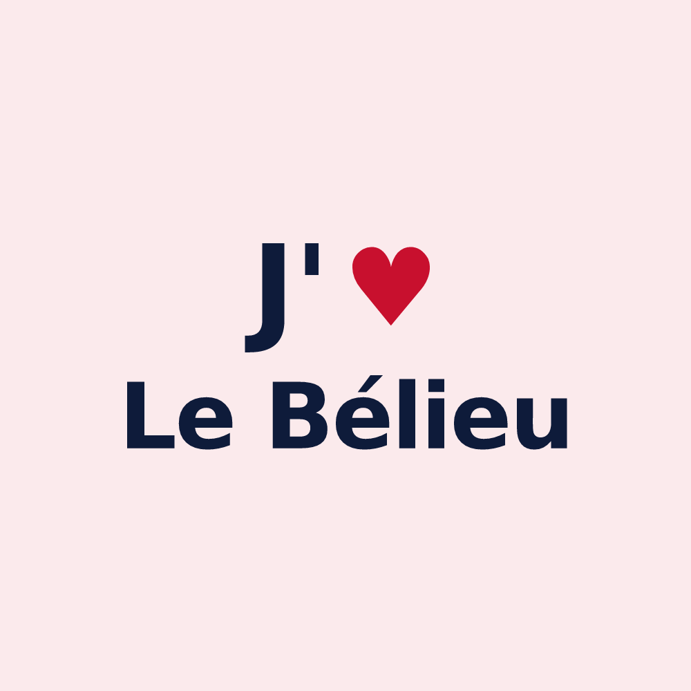 Magnet personnalisé Le Bélieu — design J'aime Le Bélieu