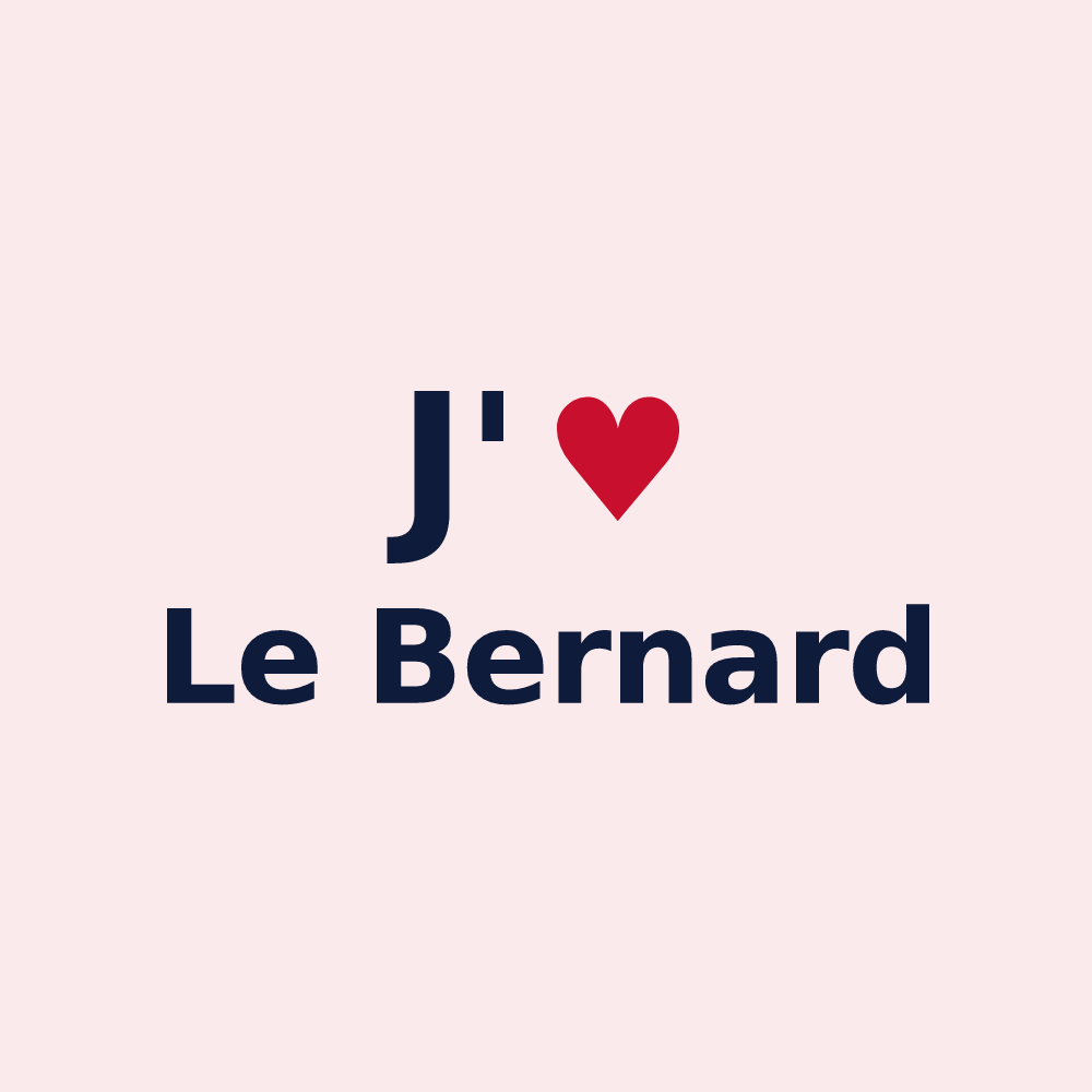 Magnet personnalisé Le Bernard — design J'aime Le Bernard
