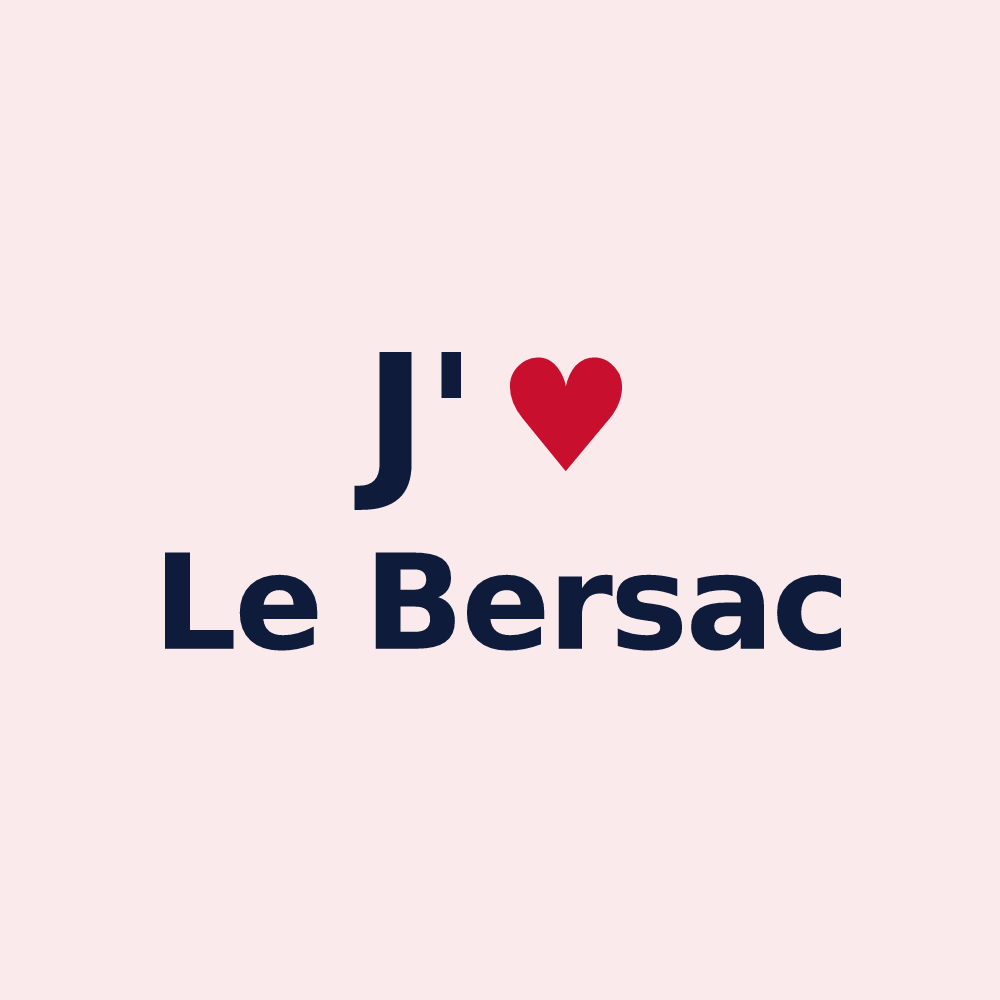Magnet personnalisé Le Bersac — design J'aime Le Bersac