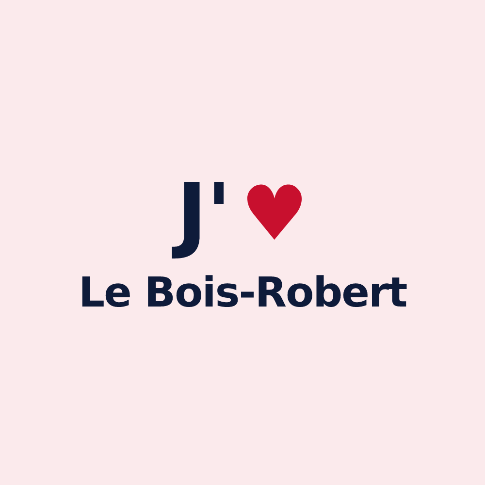 Magnet personnalisé Le Bois-Robert — design J'aime Le Bois-Robert