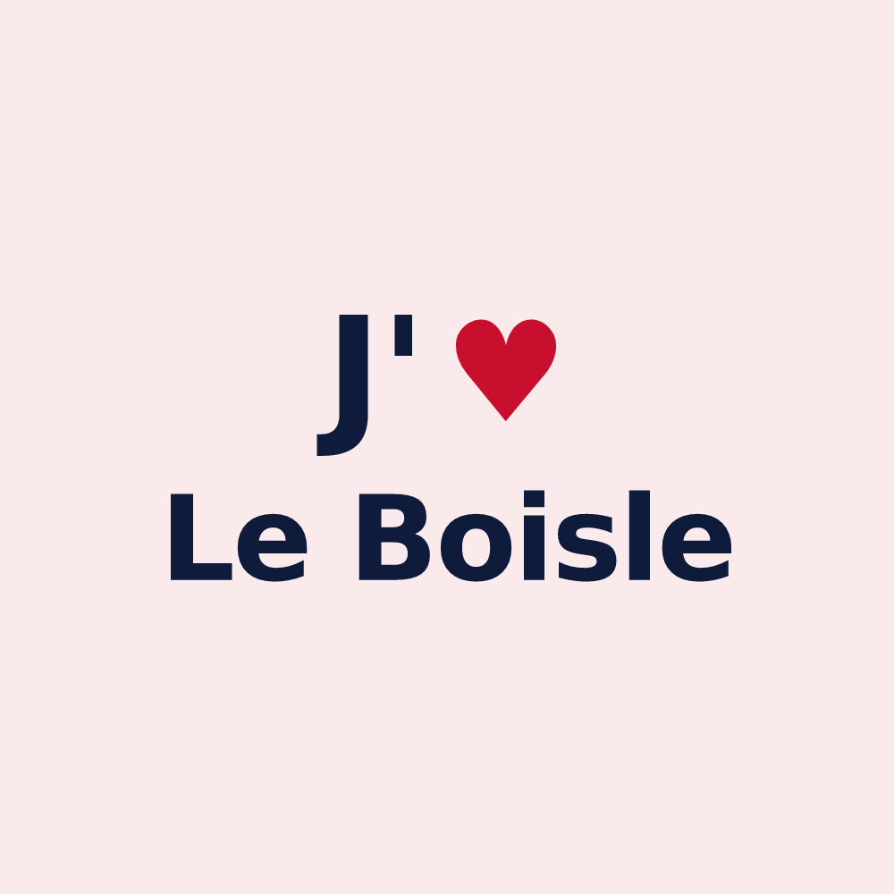 Magnet personnalisé Le Boisle — design J'aime Le Boisle
