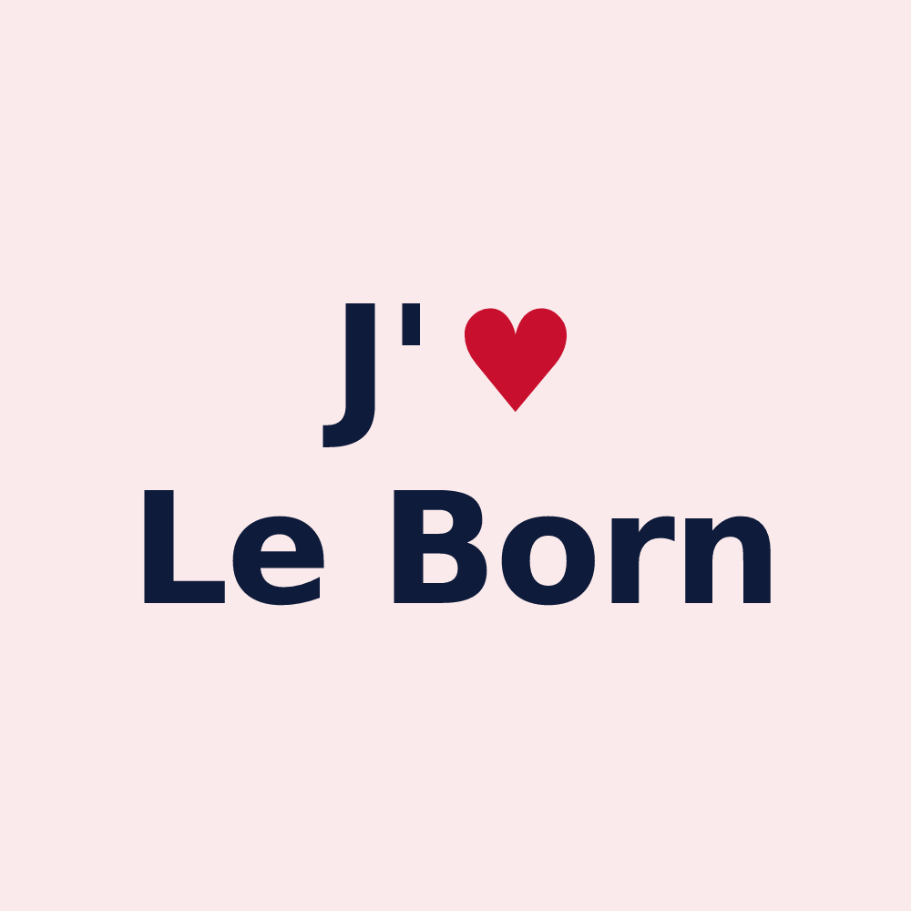 Magnet personnalisé Le Born — design J'aime Le Born