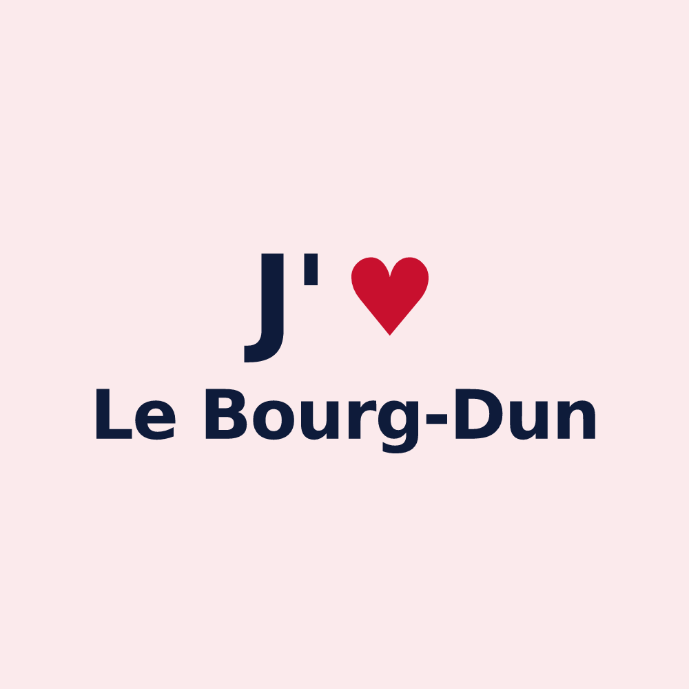 Magnet personnalisé Le Bourg-Dun — design « J'aime Le Bourg-Dun » imprimé sur le magnet