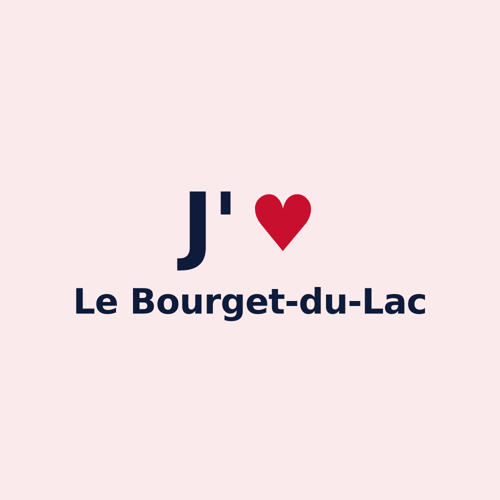 Magnet personnalisé Le Bourget-du-Lac — design J'aime Le Bourget-du-Lac