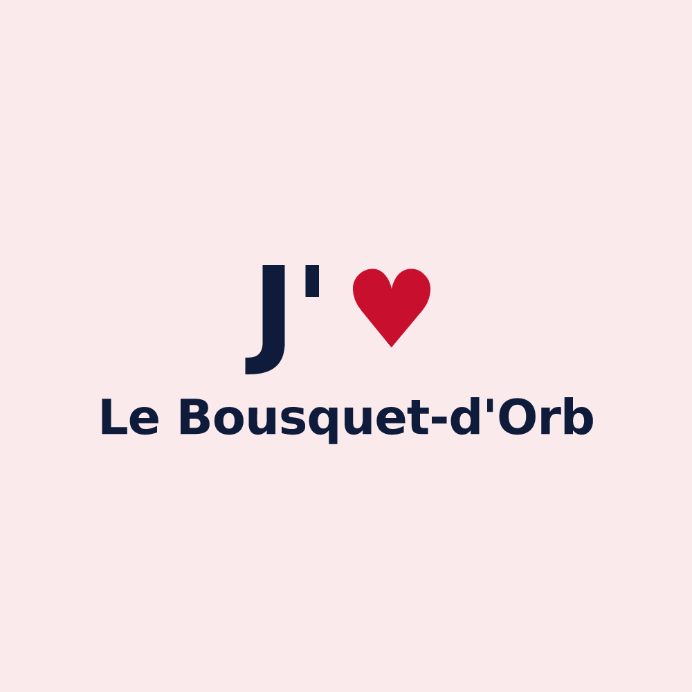 Magnet personnalisé Le Bousquet-d'Orb — design J'aime Le Bousquet-d'Orb
