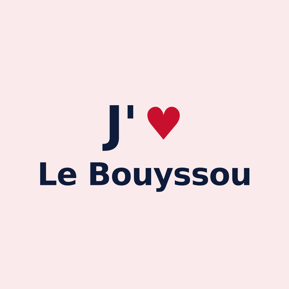 Magnet personnalisé Le Bouyssou — design J'aime Le Bouyssou