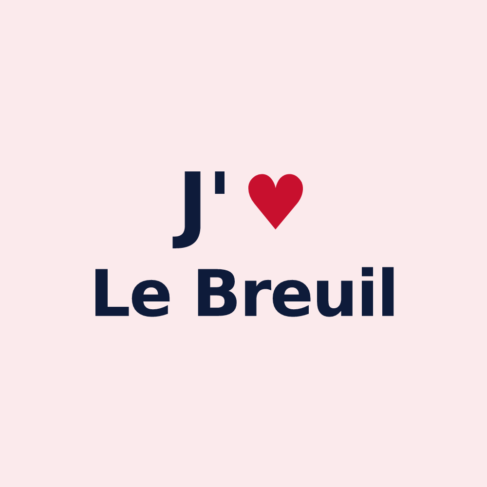 Magnet personnalisé Le Breuil — design J'aime Le Breuil