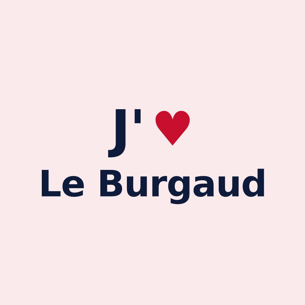 Magnet personnalisé Le Burgaud — design J'aime Le Burgaud