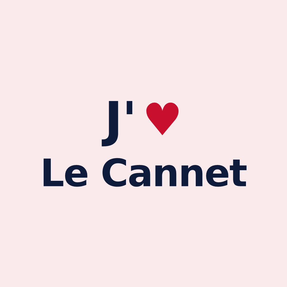 Magnet personnalisé Le Cannet — design J'aime Le Cannet