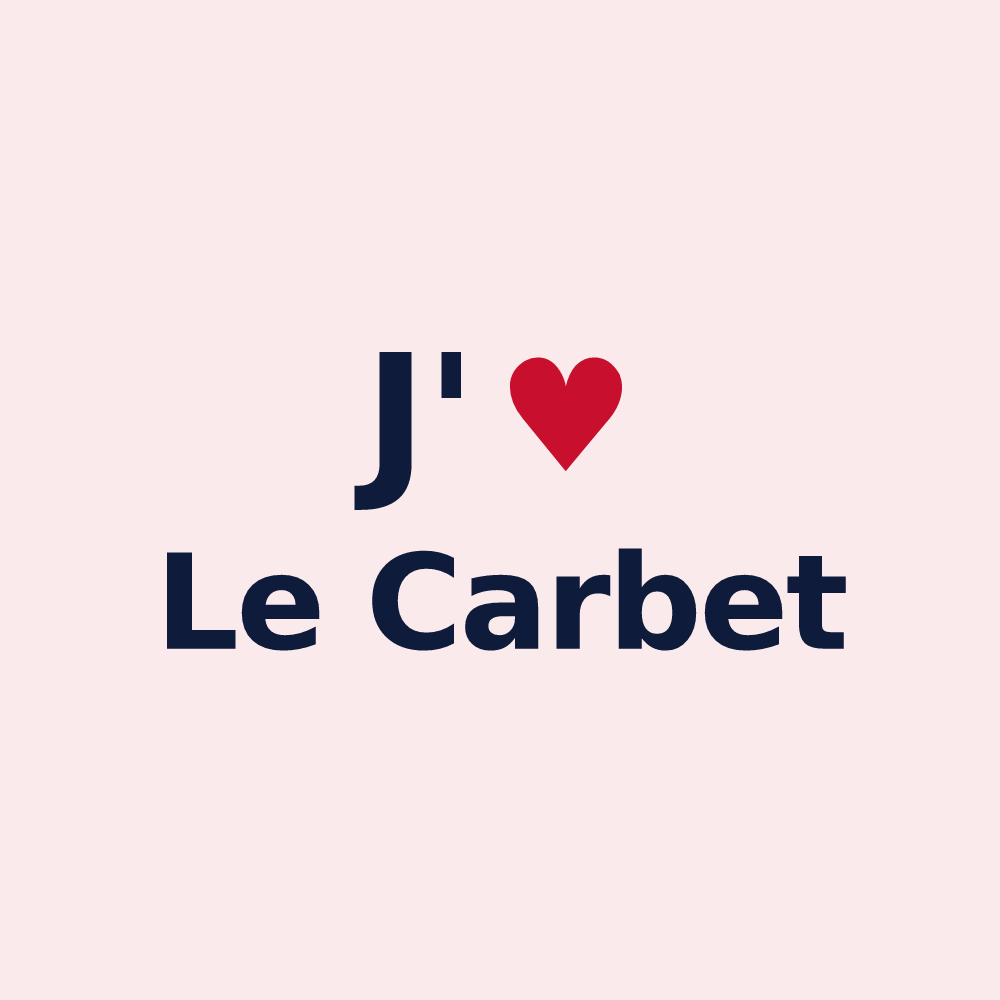 Magnet personnalisé Le Carbet — design J'aime Le Carbet