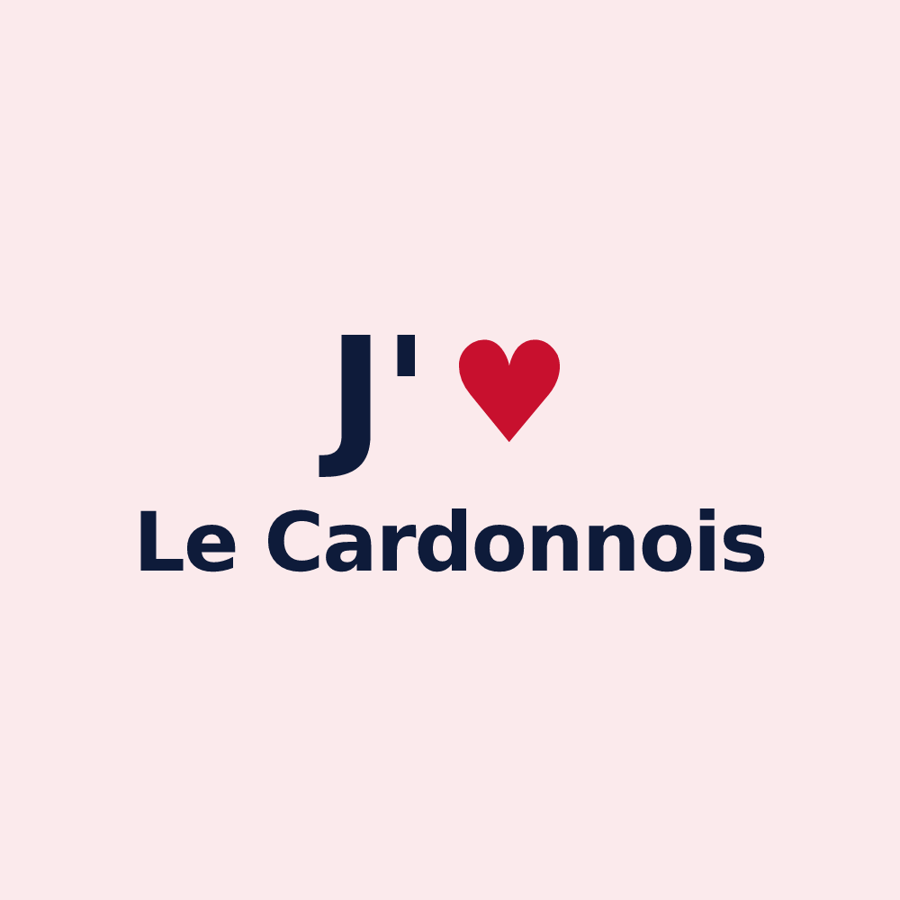 Magnet personnalisé Le Cardonnois — design J'aime Le Cardonnois