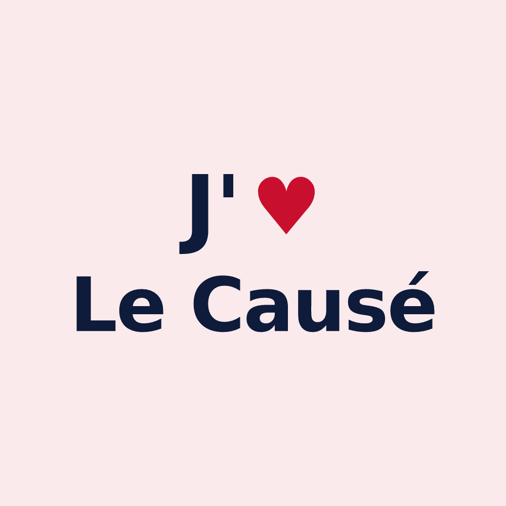 Magnet personnalisé Le Causé — design J'aime Le Causé