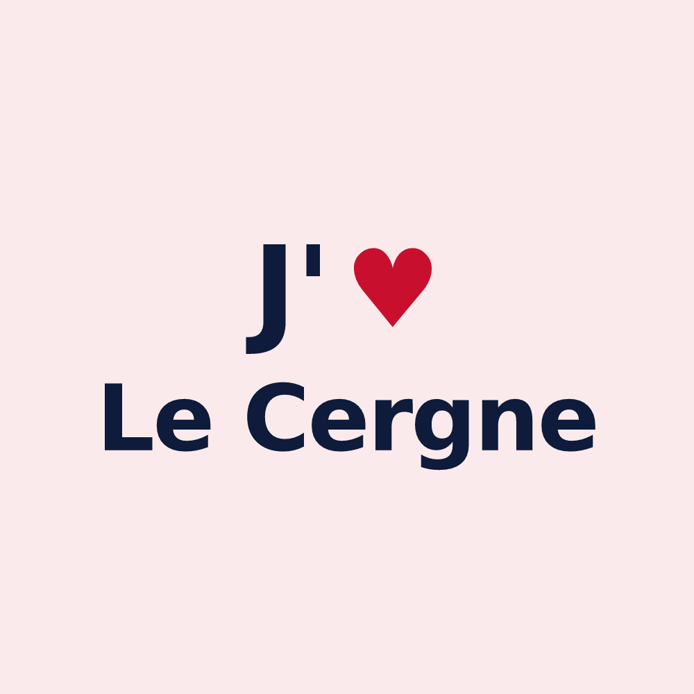 Magnet personnalisé Le Cergne — design J'aime Le Cergne