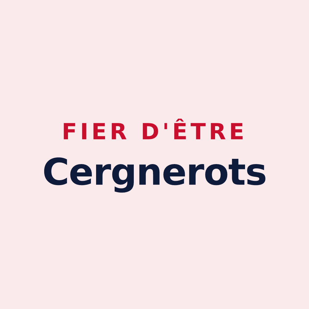 Magnet « Fier d'être Cergnerots » — design pour Le Cergne