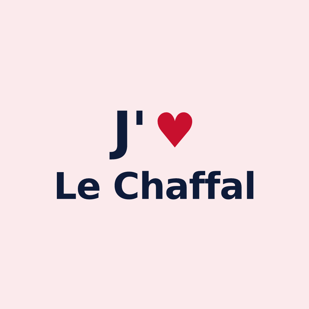 Magnet personnalisé Le Chaffal — design J'aime Le Chaffal