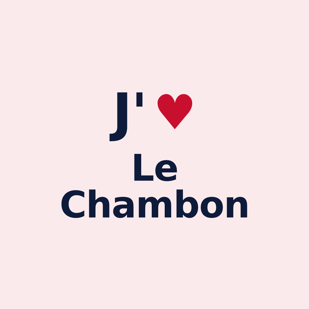 Magnet personnalisé Le Chambon — design J'aime Le Chambon