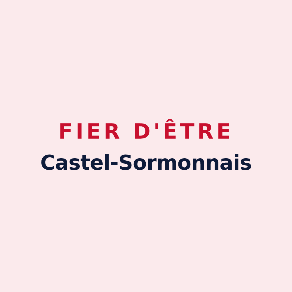 Magnet « Fier d'être Castel-Sormonnais » — design pour Le Châtelet-sur-Sormonne