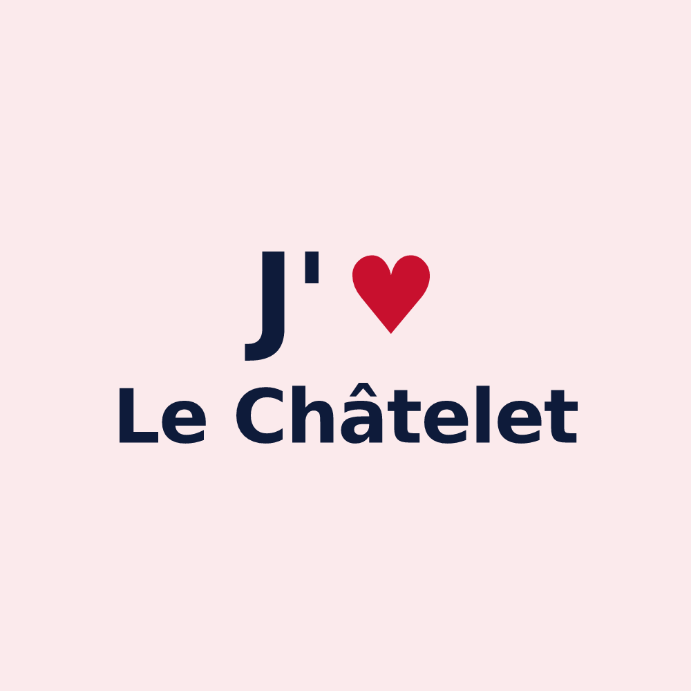Magnet personnalisé Le Châtelet — design J'aime Le Châtelet