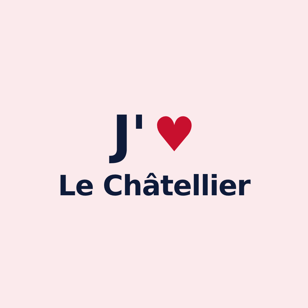 Magnet personnalisé Le Châtellier — design J'aime Le Châtellier