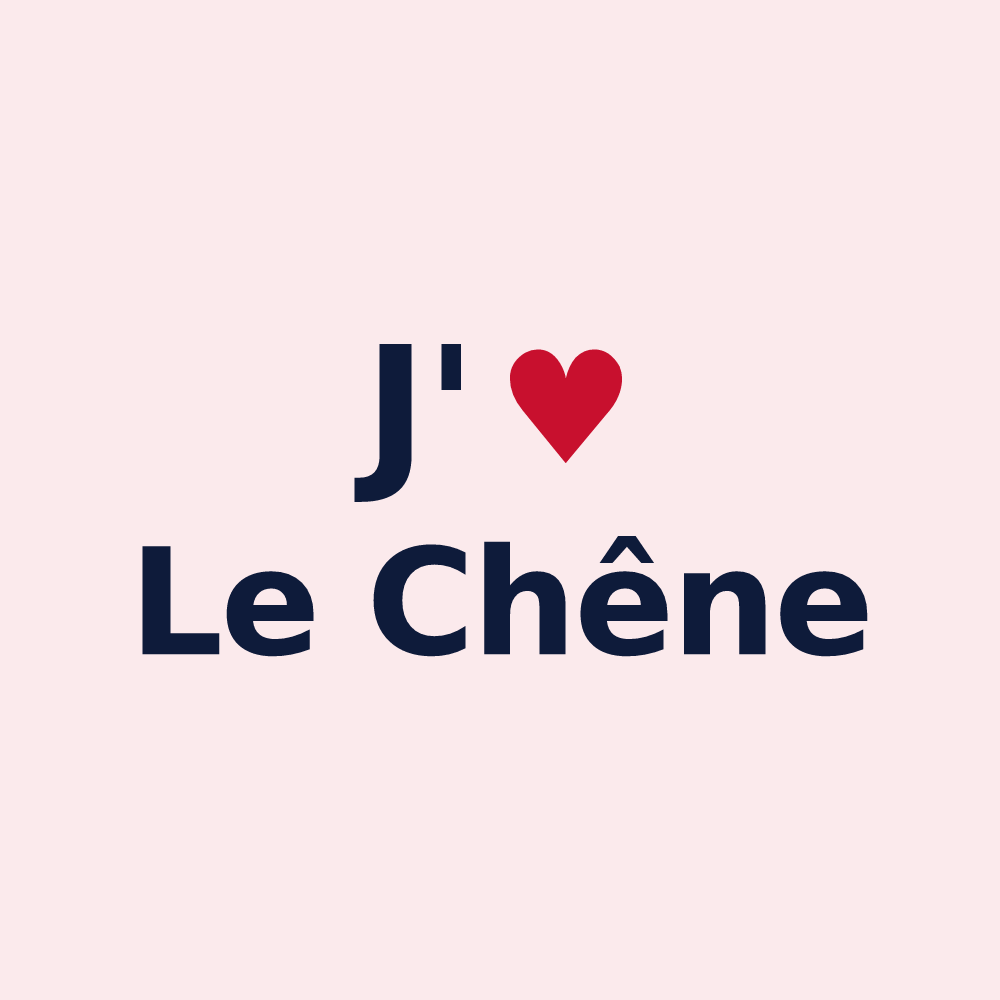 Magnet personnalisé Le Chêne — design J'aime Le Chêne