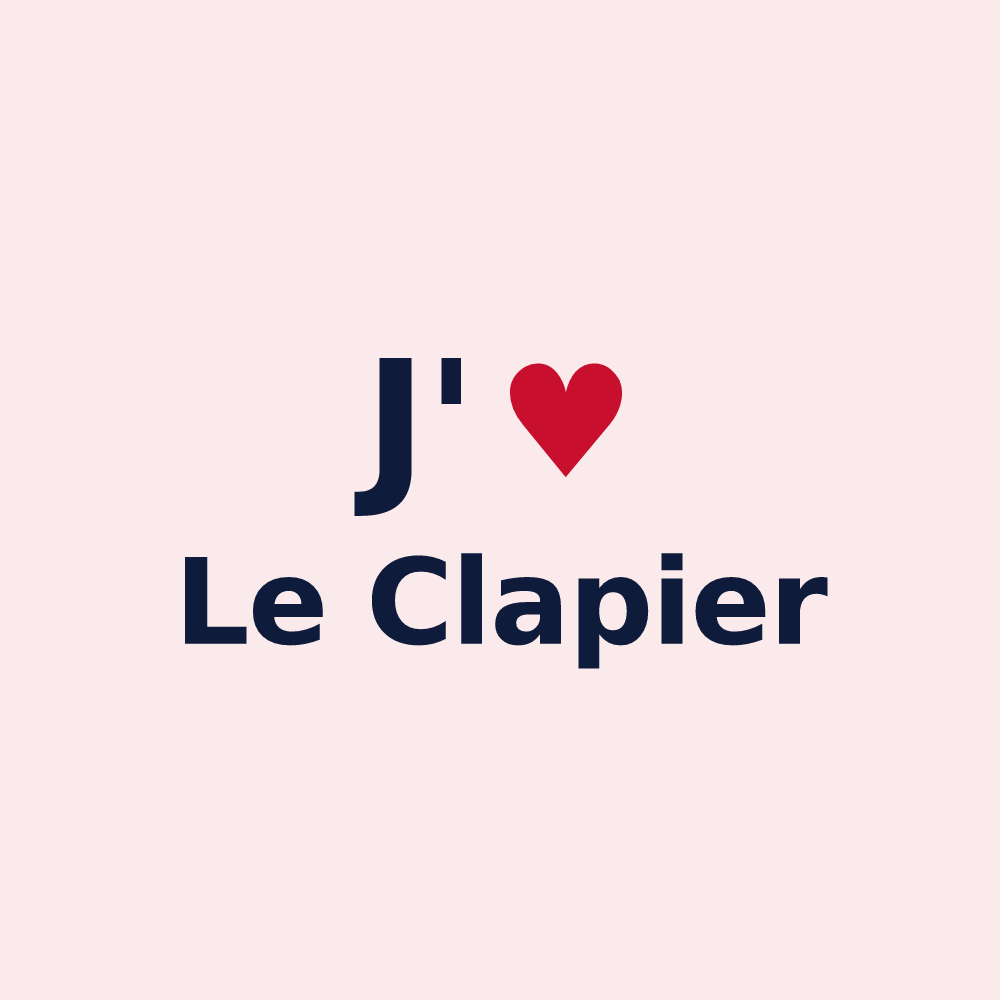 Magnet personnalisé Le Clapier — design J'aime Le Clapier