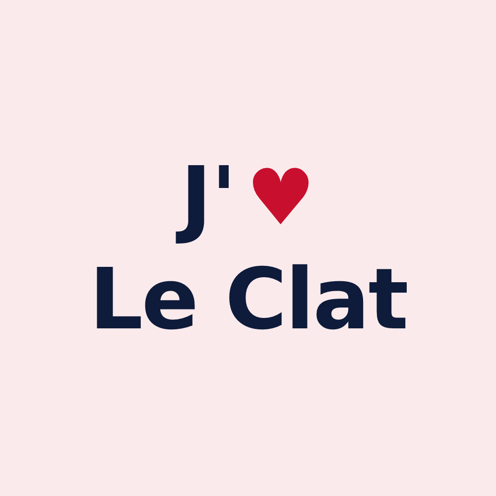 Magnet personnalisé Le Clat — design J'aime Le Clat
