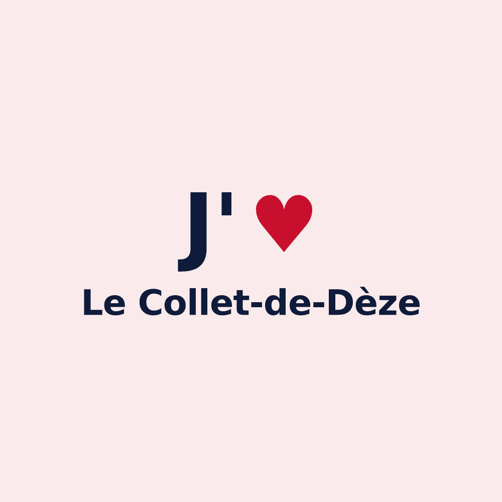 Magnet personnalisé Le Collet-de-Dèze — design J'aime Le Collet-de-Dèze