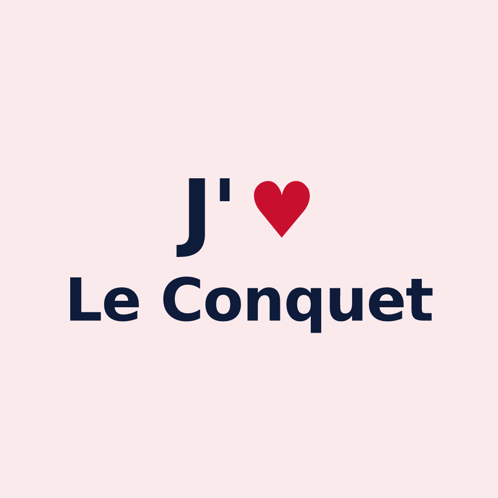 Magnet personnalisé Le Conquet — design « J'aime Le Conquet » imprimé sur le magnet