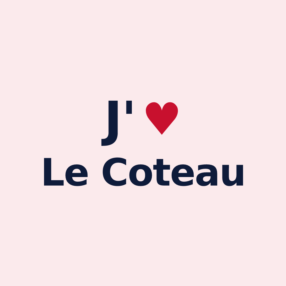 Magnet personnalisé Le Coteau — design J'aime Le Coteau