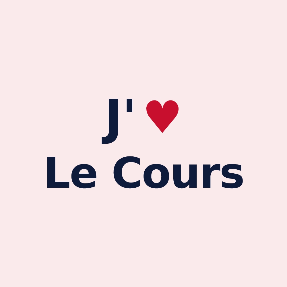 Magnet personnalisé Le Cours — design J'aime Le Cours