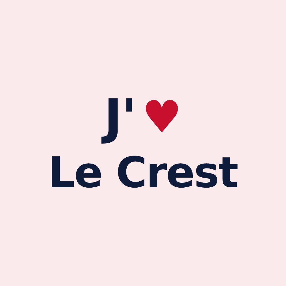 Magnet personnalisé Le Crest — design J'aime Le Crest