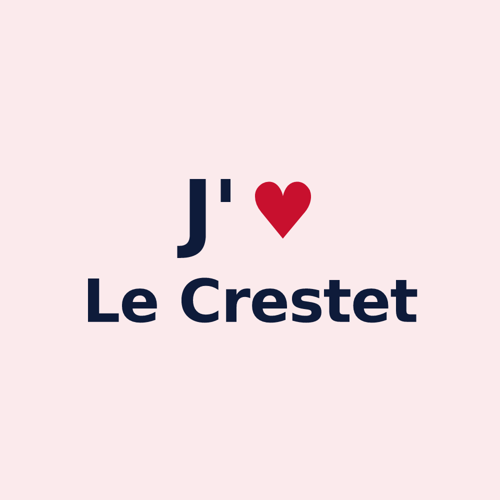 Magnet personnalisé Le Crestet — design J'aime Le Crestet