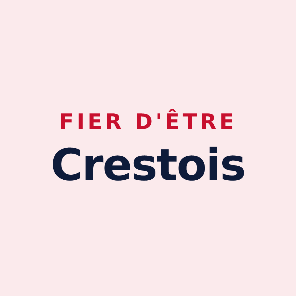 Magnet « Fier d'être Crestois » — design pour Le Crestet