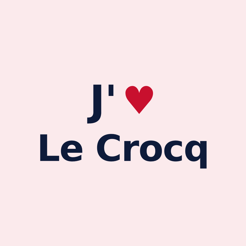 Magnet personnalisé Le Crocq — design J'aime Le Crocq