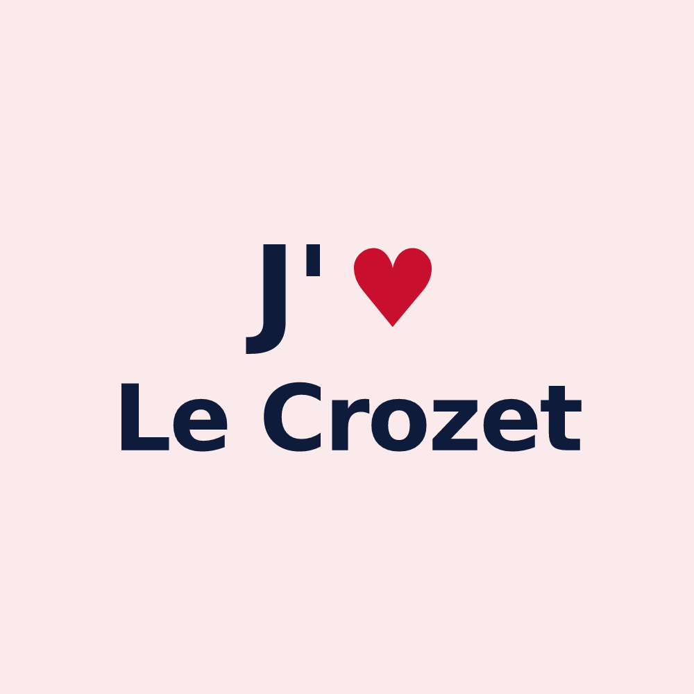 Magnet personnalisé Le Crozet — design J'aime Le Crozet
