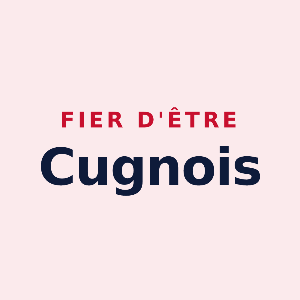 Magnet « Fier d'être Cugnois » — design pour Le Cuing