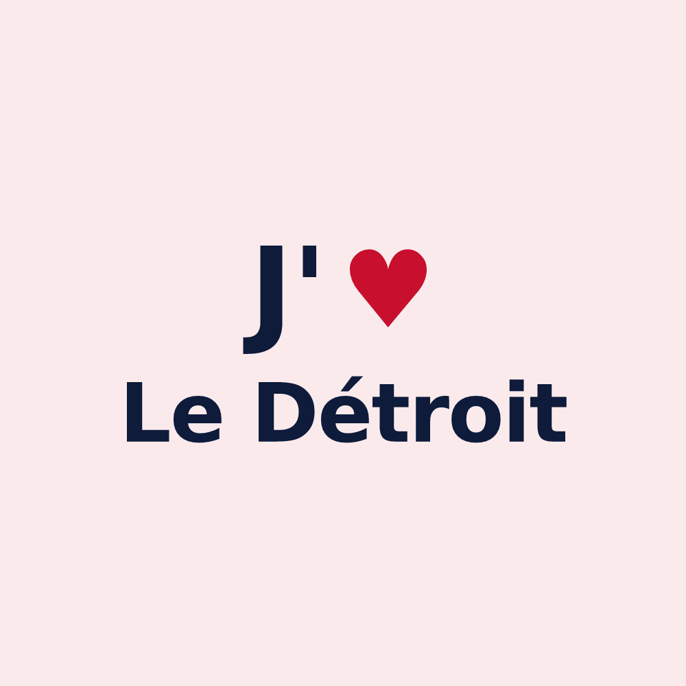 Magnet personnalisé Le Détroit — design J'aime Le Détroit